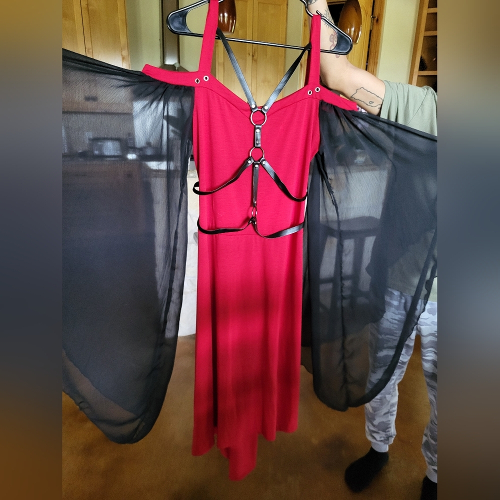 Goth Red and Black Dress